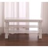 Solid Wood Entryway Storage Bench in White