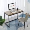 Modern Home Office Laptop Desk | Black Metal Frame, Wood Top