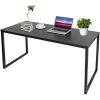 Black Metal Frame Wood Top Modern Home Office Laptop Computer Desk Writing Table