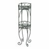 Scrolled Verdigris Two-Level Plant Stand